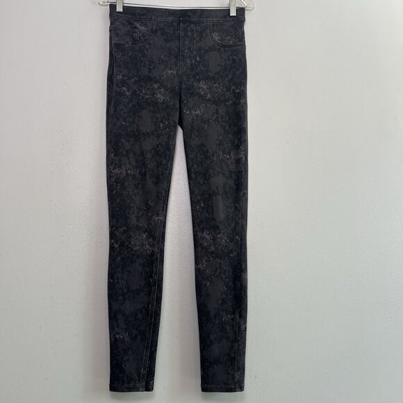 Spanx Women's Pull On Paint Splatter Pants Sz M Tall Gray Marble - Picture 3 of 11